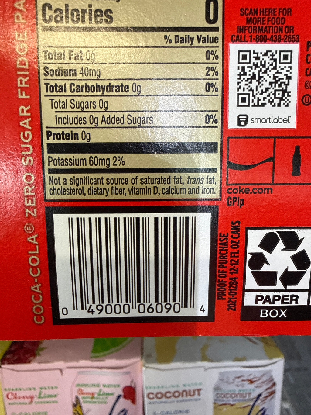 12 pk Coke Zero 12oz