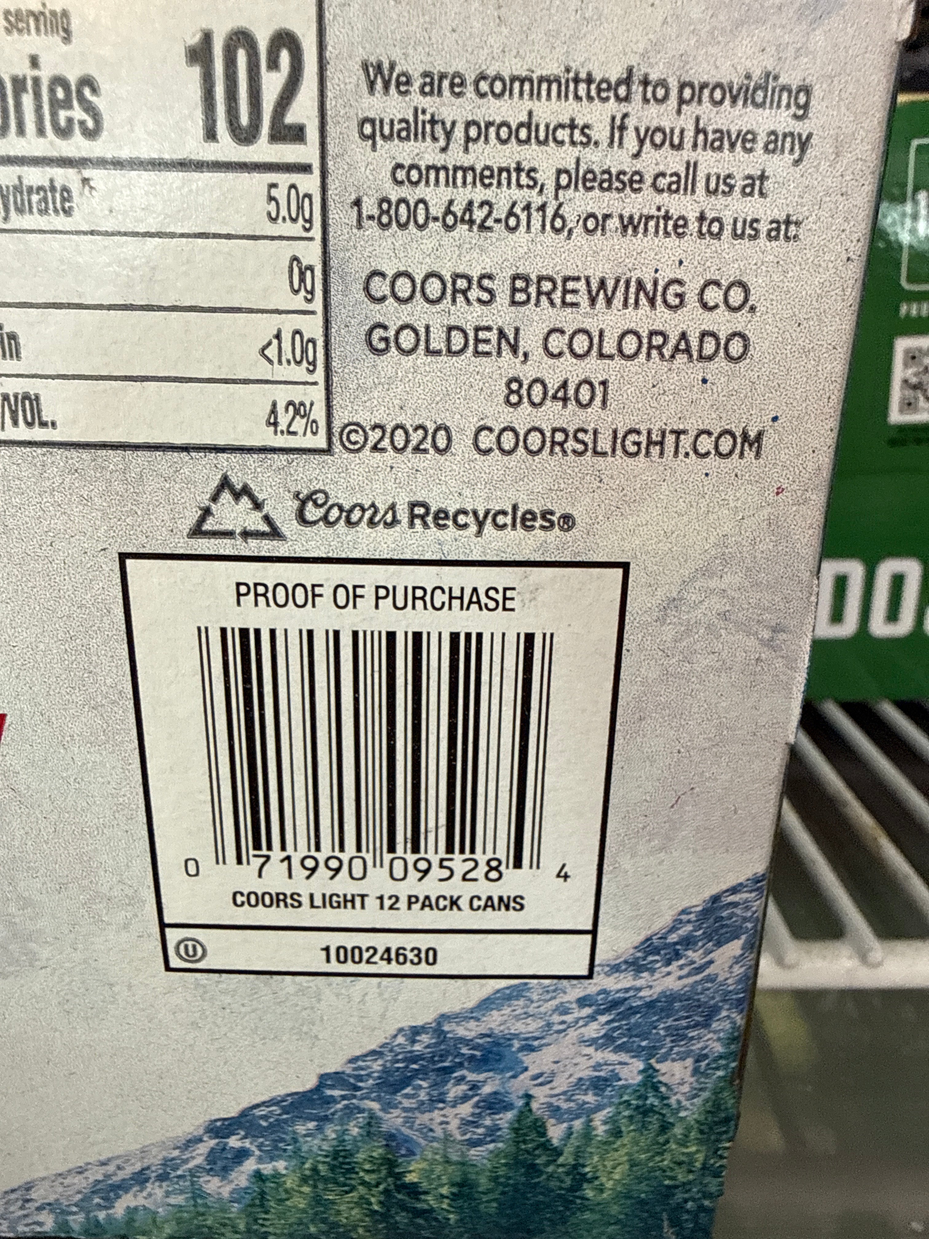 12pk Coors Light 16oz